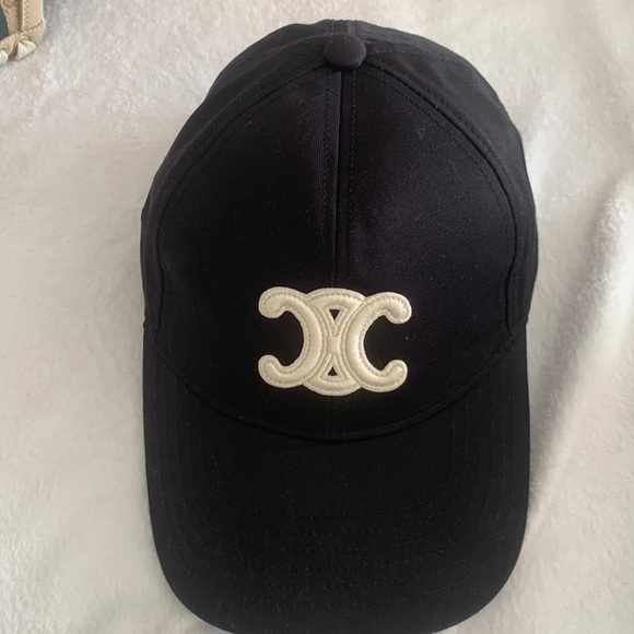 Celine Black Cap with White Accents - Picture 1 of 4